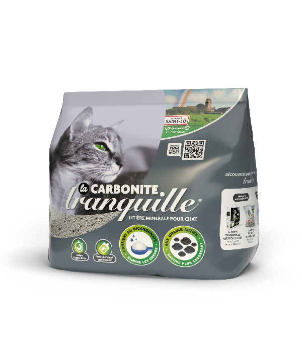 Litière tranquille Carbonite pour chat