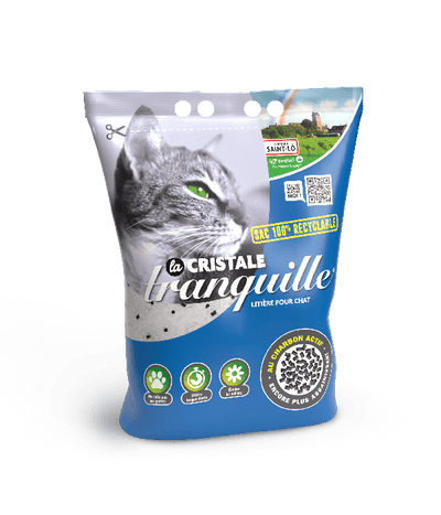 Litière tranquille cristale charbon actif pour chat