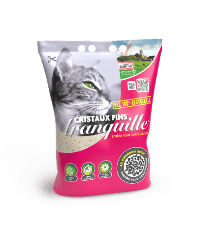 Litière tranquille cristaux fins pour chat