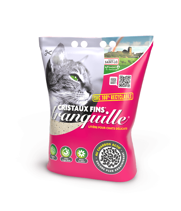 Litière tranquille cristaux fins pour chat