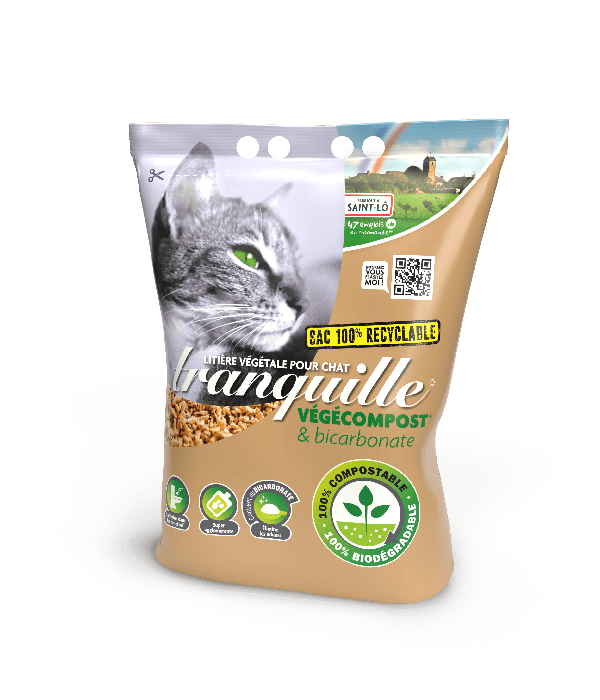 Litière tranquille vegecompost pour chat